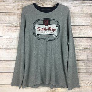 Old Navy Diablo Rojo Golden Lager Beer Long Sleeve Thermal Men's XL